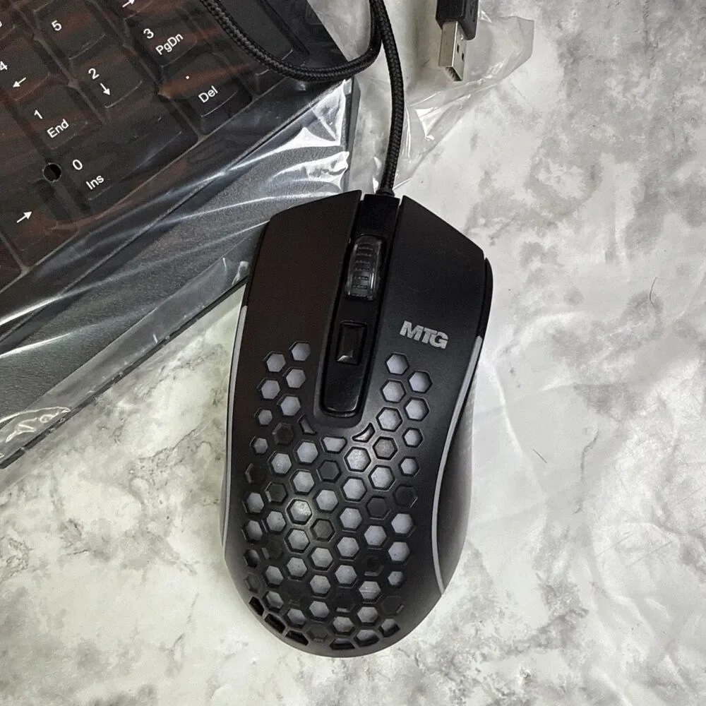 USB Wired RGB Gaming Keyboard/Mouse 104 Keys Mechanical Feel Windows PC READ